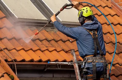 Démoussage et hydrofuge de toiture à Combloux